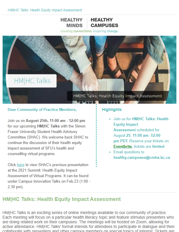 HM|HC Talks: Health Equity Impact Assessment